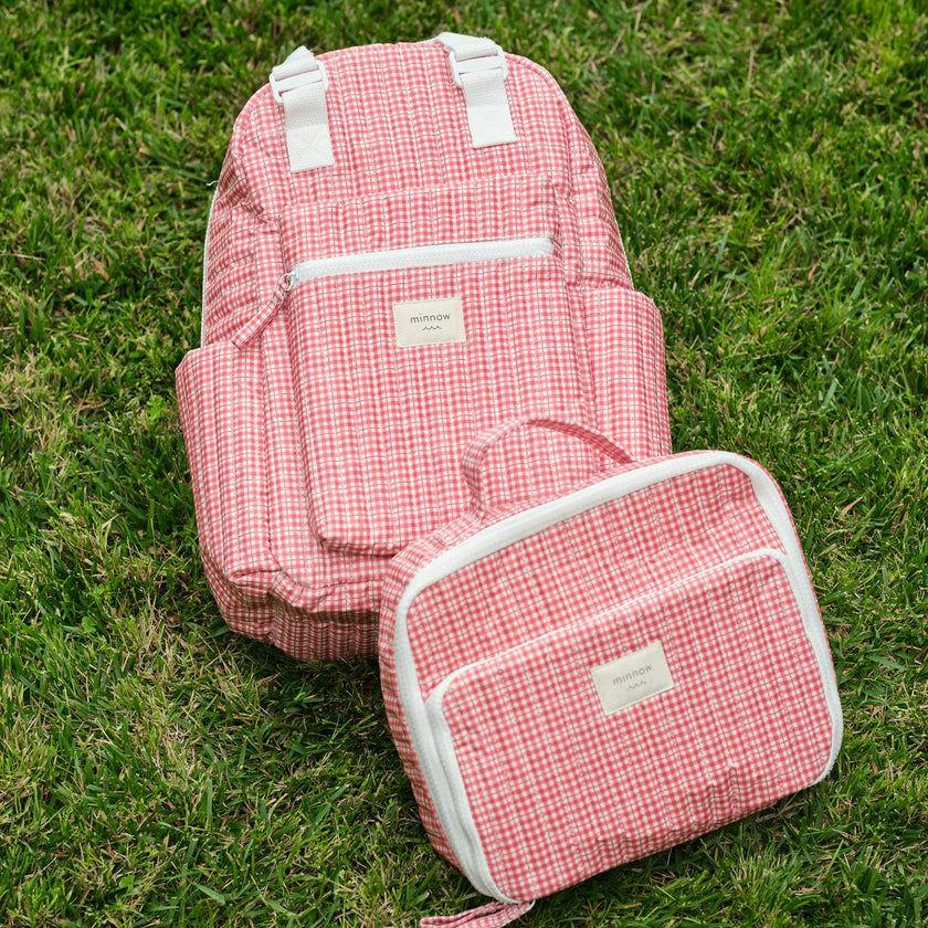 Poppy Gingham Coated Lunchbox