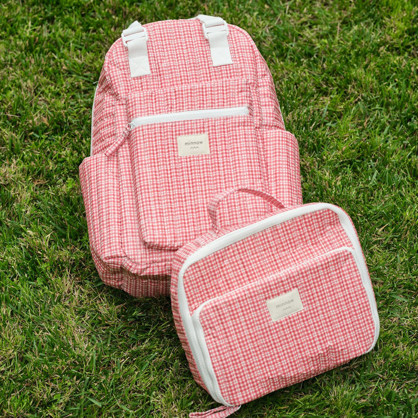 Poppy Gingham Coated Lunchbox