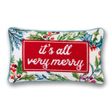 Very Merry Needlepoint Pillow