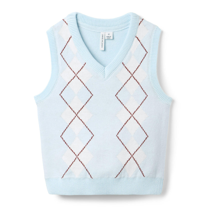The Argyle Vest, blue