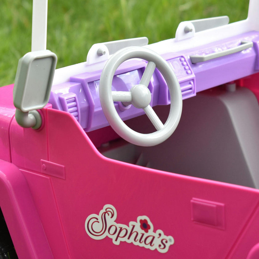 Sophia’s 4 x 4 Hot Pink Beach Cruiser Truck for 18" Dolls, Multi