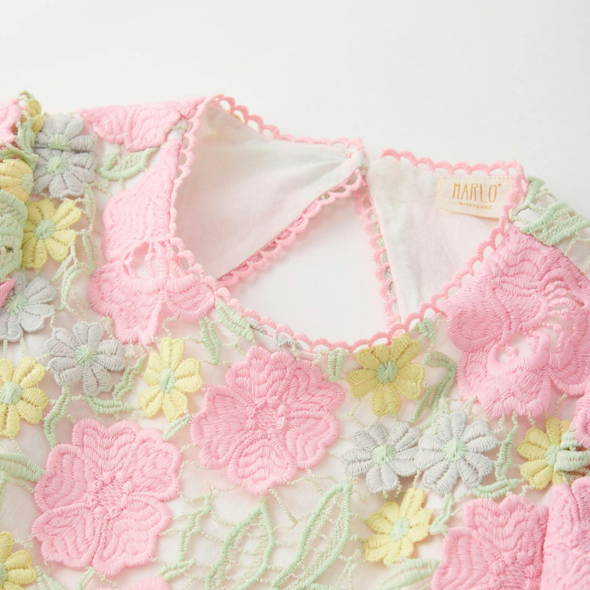 Estella Embroidered Mini Dress
