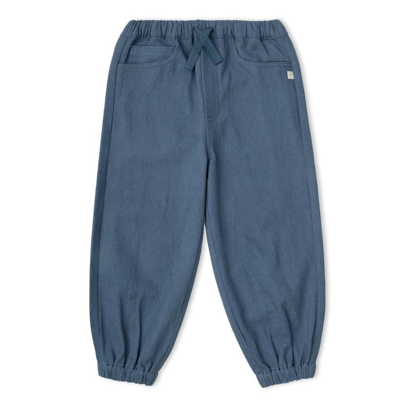 Organic Twill Joggers Pants - Navy