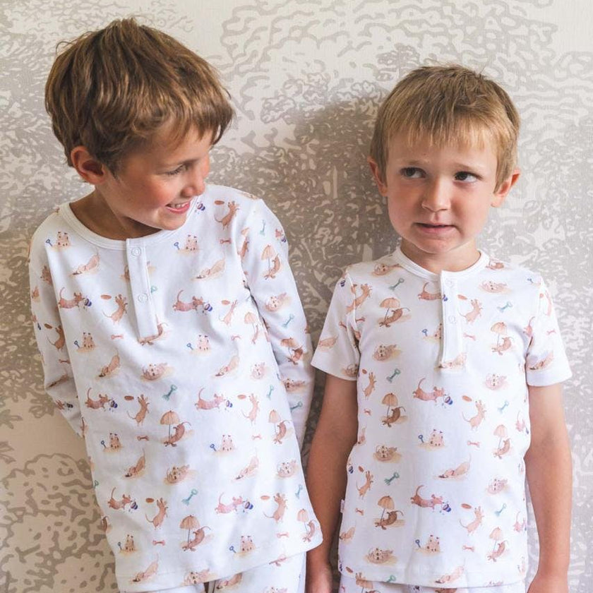 Beach Dogs Unisex Pima Cotton Short Pajama Set
