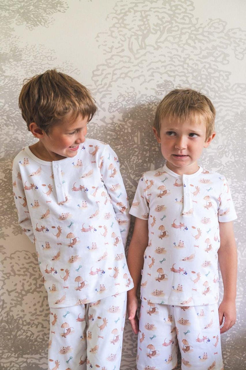 Beach Dogs Unisex Pima Cotton Short Pajama Set