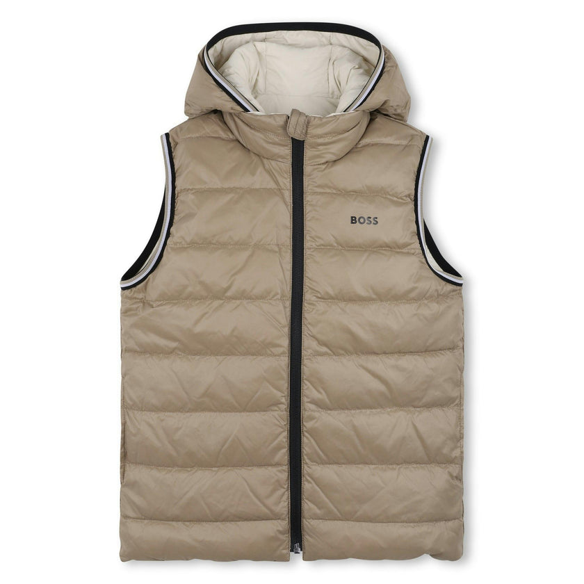Beige Reversible Puffer Jacket