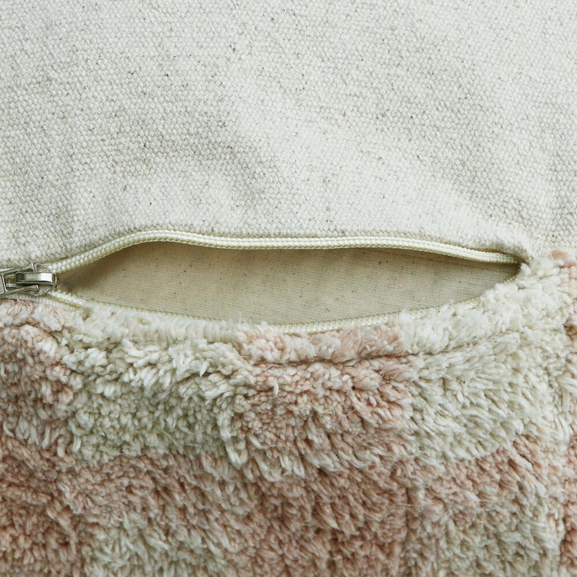 Vichy Plush Tablecloth-Inspired Pouf