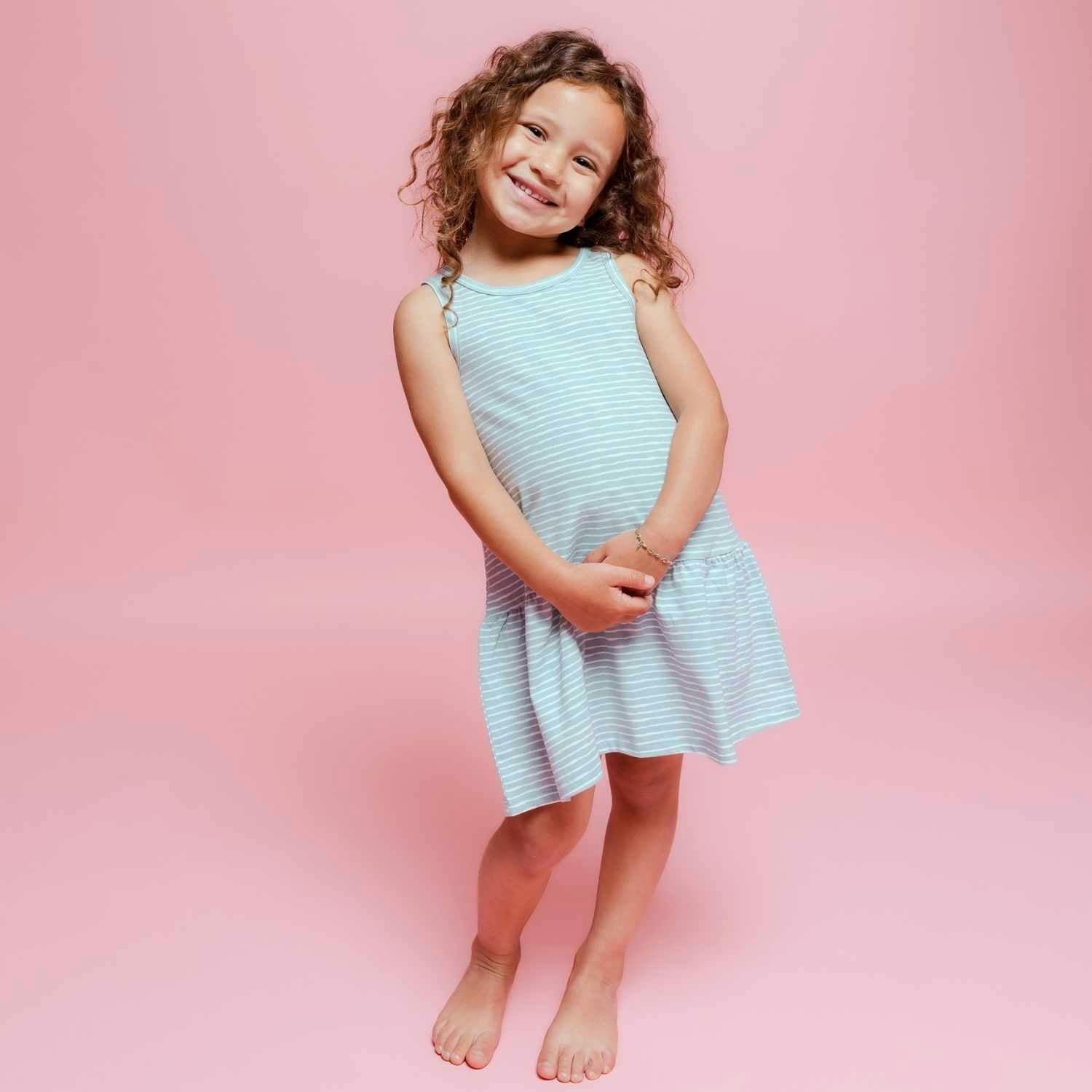 Sleeveless Drop Waist Dress With Matching Shorts