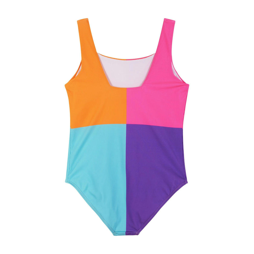 Neon Colorblocked Swimsuit
