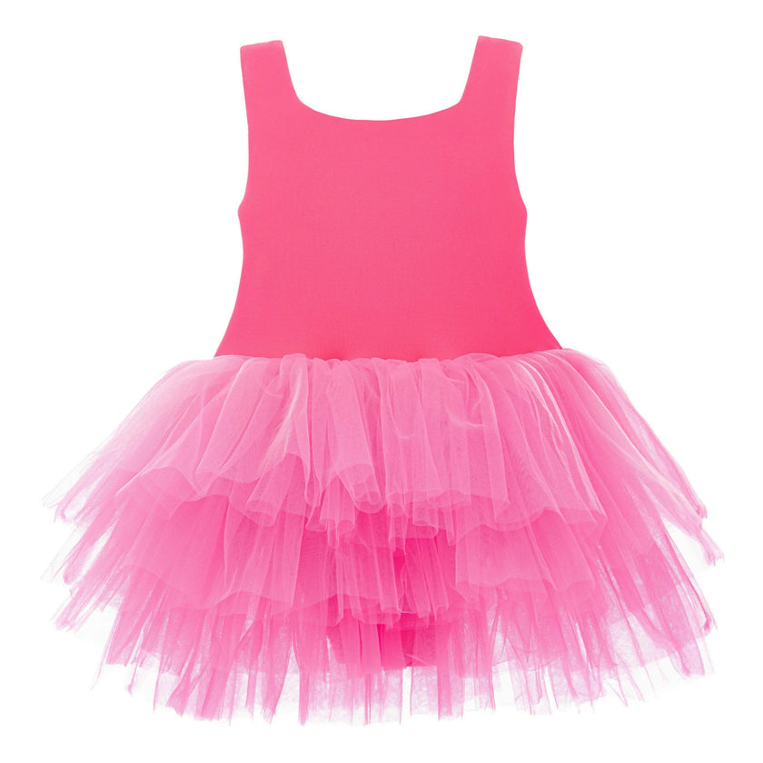 tutu pink dress Girls' Hot Shimmer Size: 5/6 By Mila & Rose #EverydayChic #PartyDress #TulleFashion Capezio Flutter Monarch Tutu Dress
