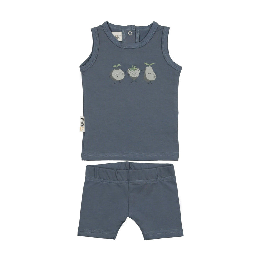 Boys Fruity Friends Print 2-Piece Tank & Short Set