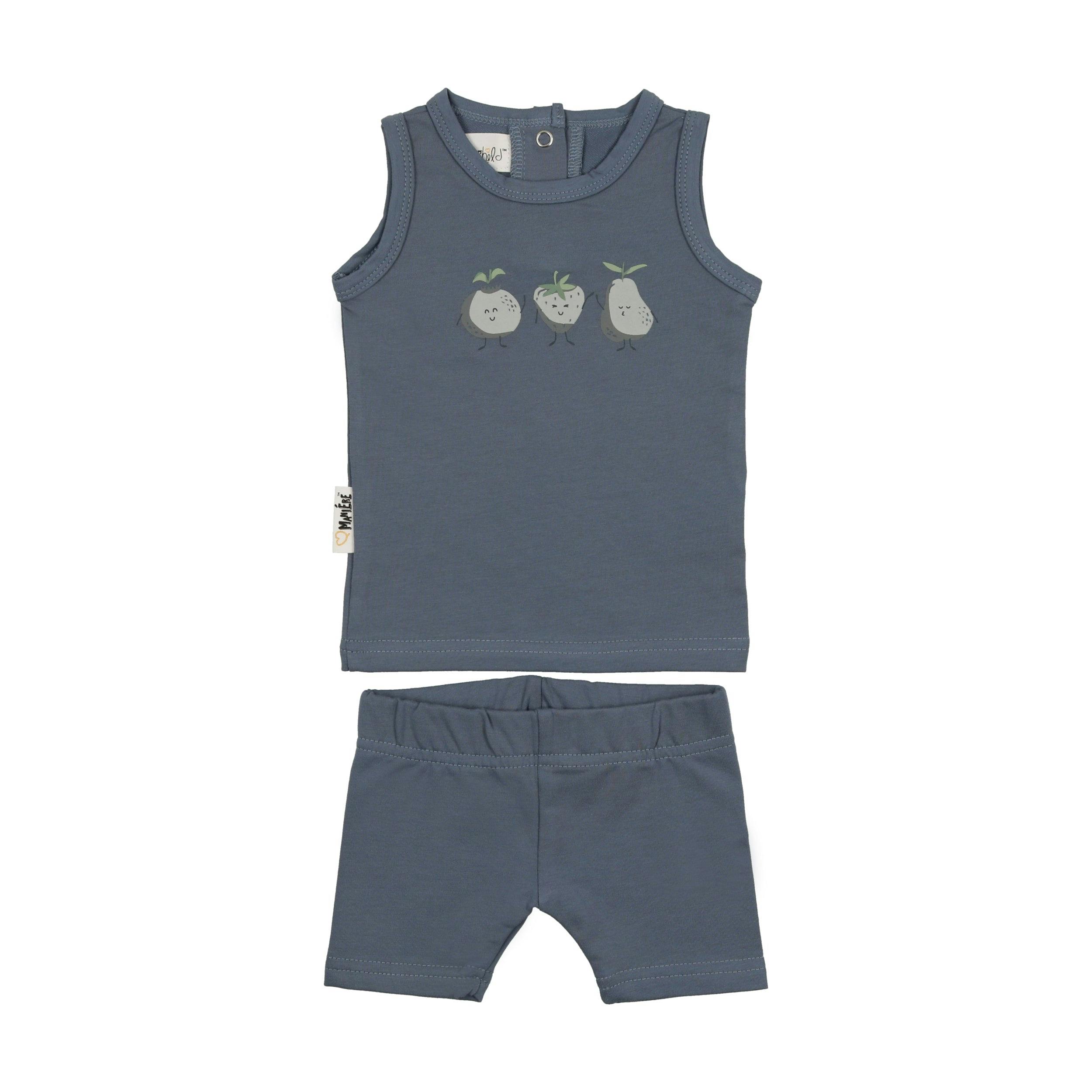 Boys Fruity Friends Print 2-Piece Tank & Short Set