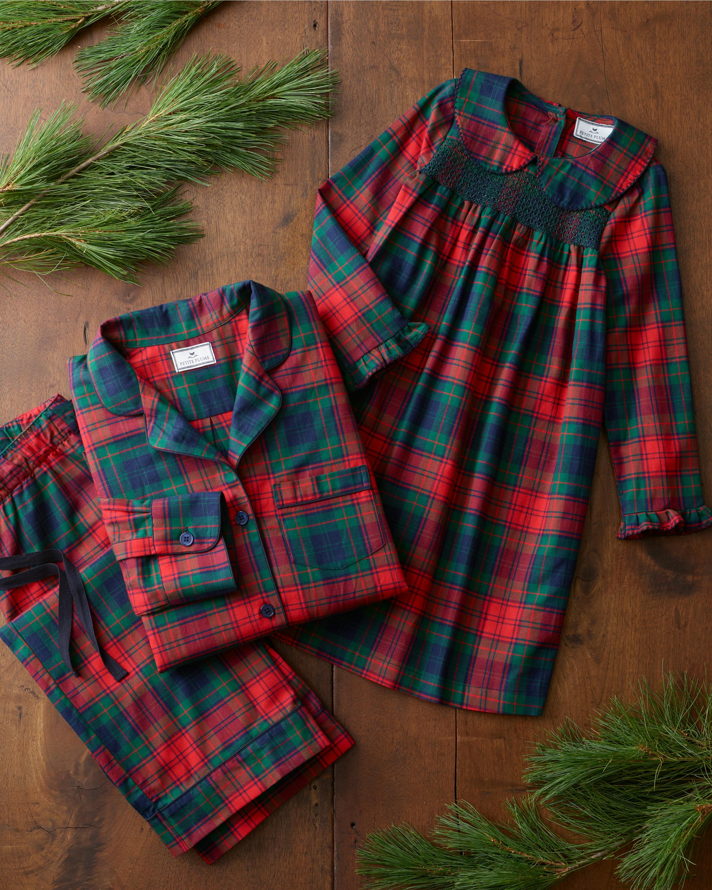 Girl's Brushed Twill Eloise Nightgown in St. James Tartan