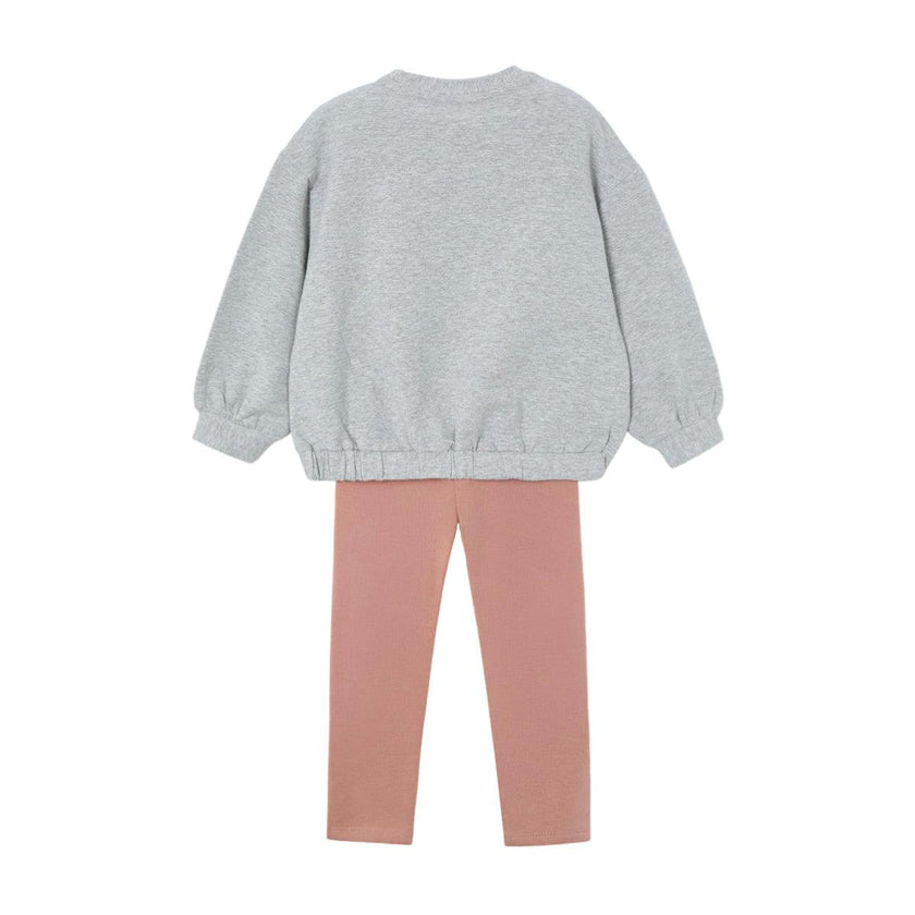 Set Leggings And Sweatshirt Bow Girl