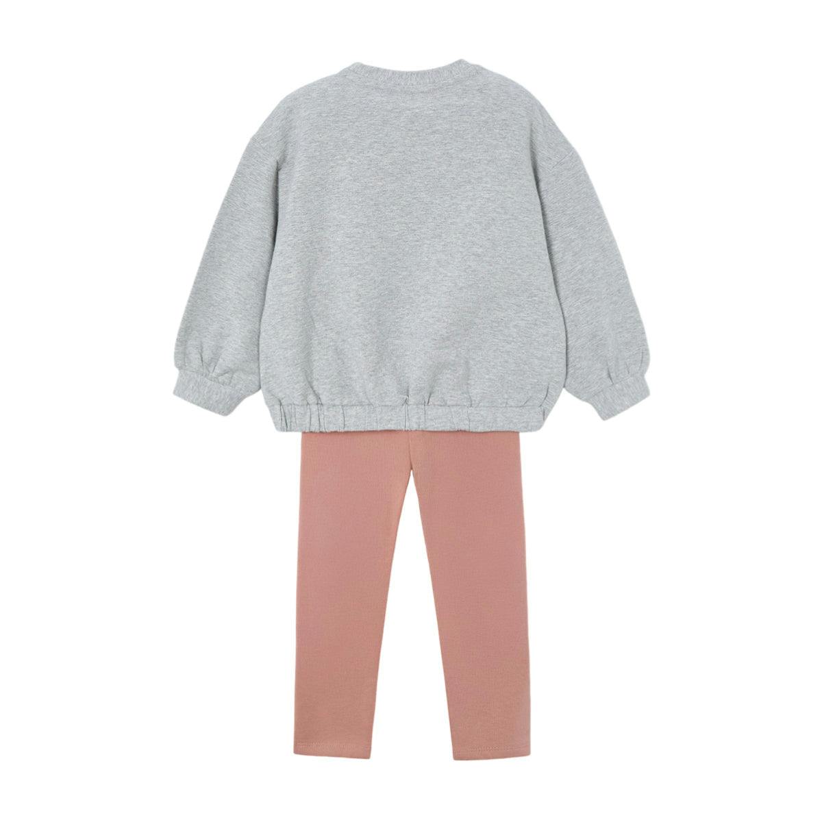 Set Leggings And Sweatshirt Bow Girl