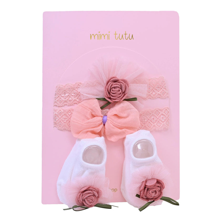 Pink Rose Ribbon and Bow Gift Set