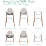 Children of Design 6 in 1 Deluxe High Chair with Cushion