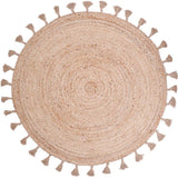 Else Hand-Braided Jute Tassel Large Round Rug