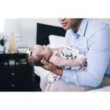 Cotton Muslin Swaddle Blanket - Watercolor Roses