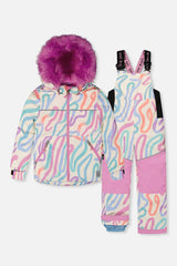 Two Piece Discover Snowsuit Multicolored Line Print