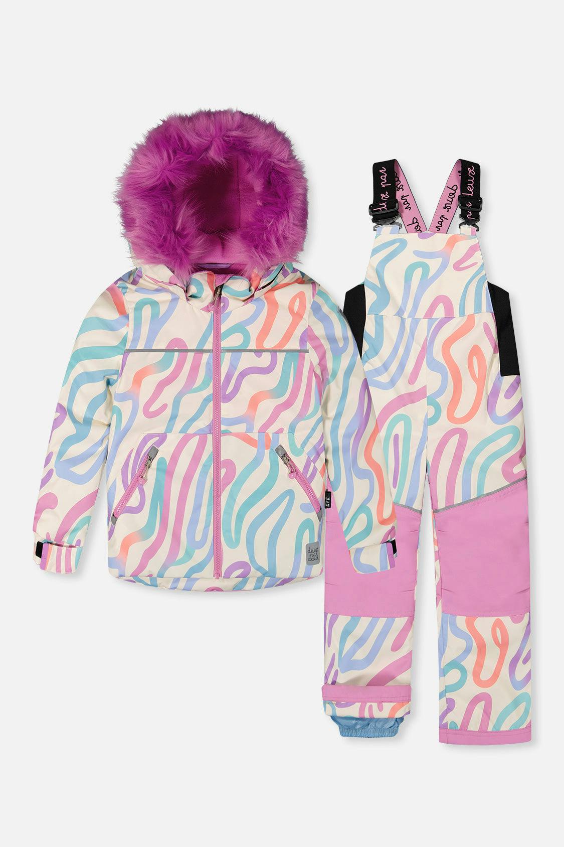 Two Piece Discover Snowsuit Multicolored Line Print