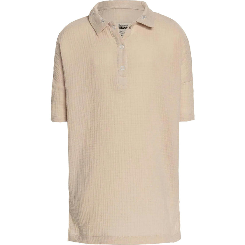 children's muslin short dress - sand