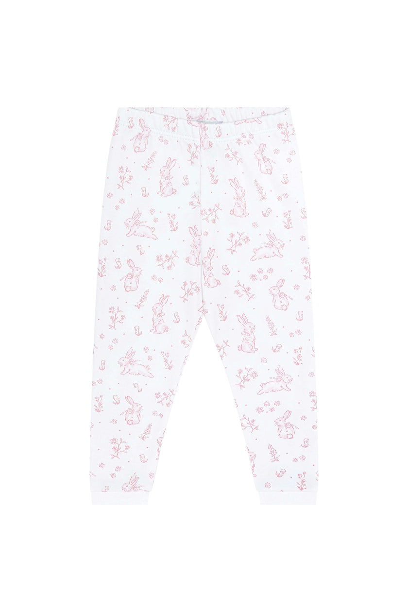 Pink Bunny Toile Pajama