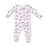 Football Cheer Nursery - 2 Way Ruffle Back Zipper Footie