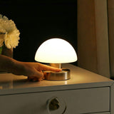 Zoe 5.75" Bohemian Farmhouse Iron Rechargeable Integrated LED Table Lamp