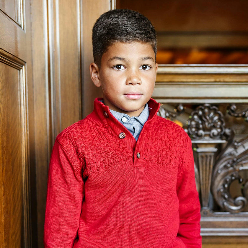 Organic Mock Neck Sweater