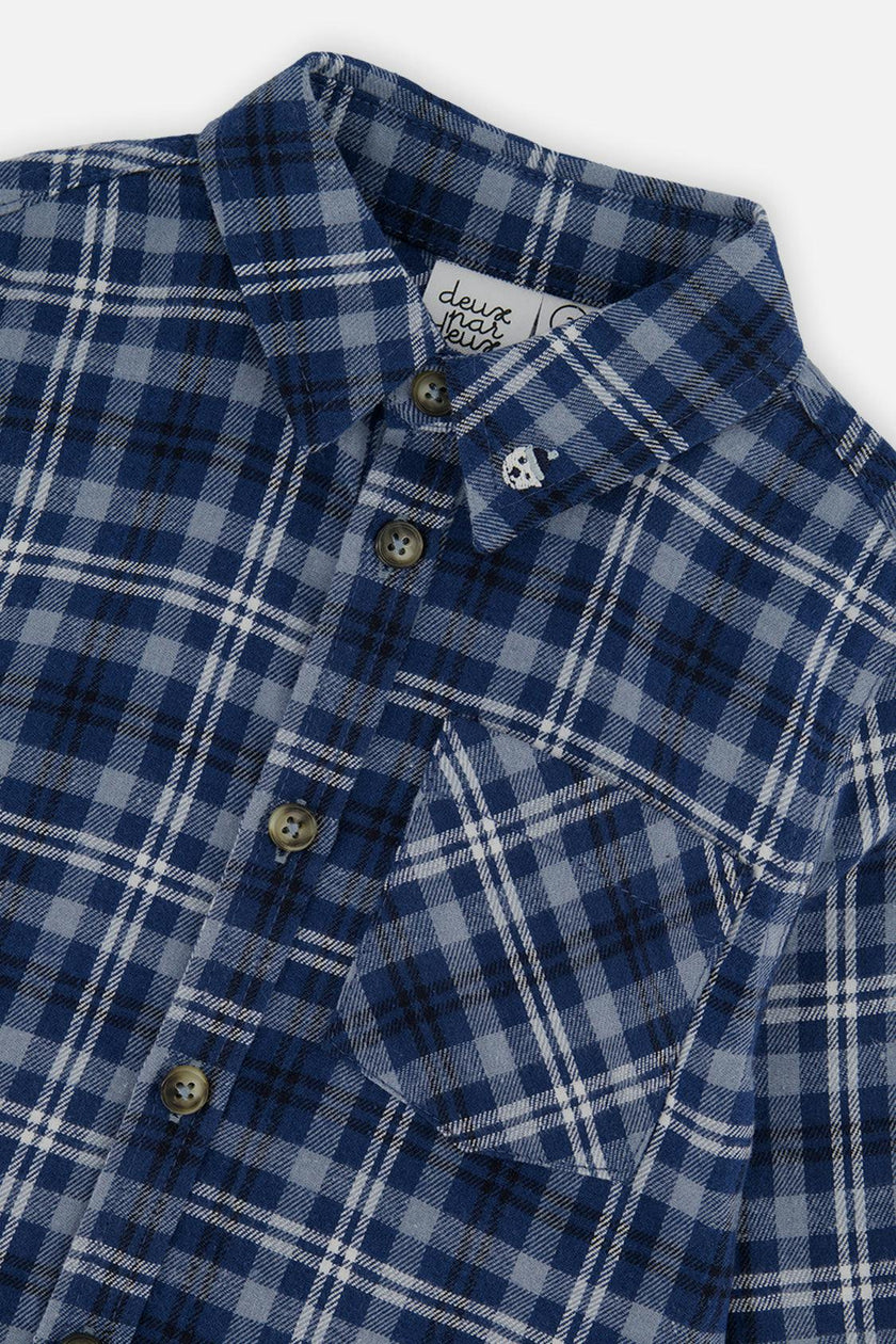 Plaid Shirt Blue And White