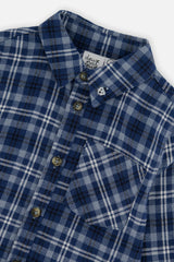 Baby Plaid Shirt Blue And White