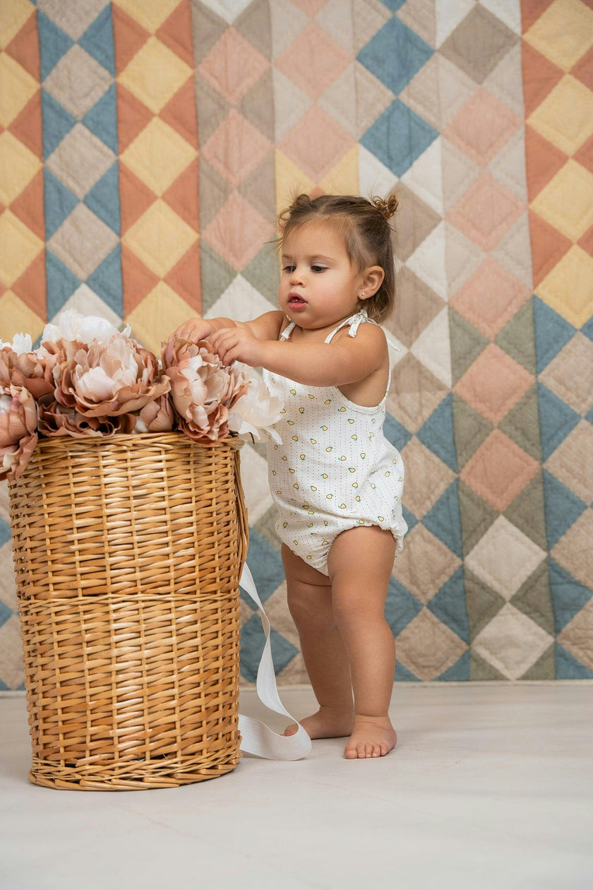 Strawberry and Pear Printed Romper