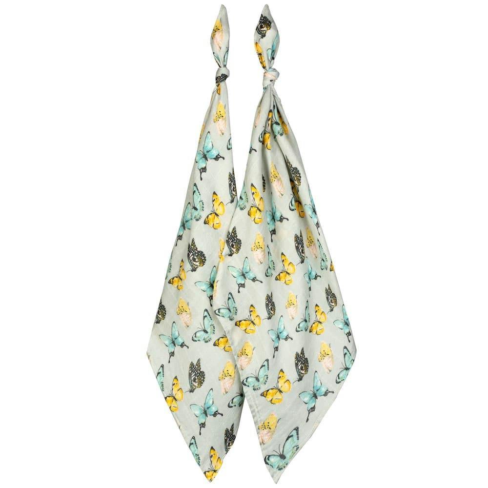 Bamboo Muslin Two-Piece Burp Cloth Set