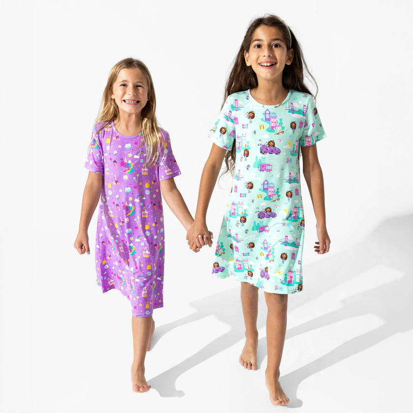Gabby's Dollhouse: Cat Francisco Bamboo Girls' Short Sleeve Dress