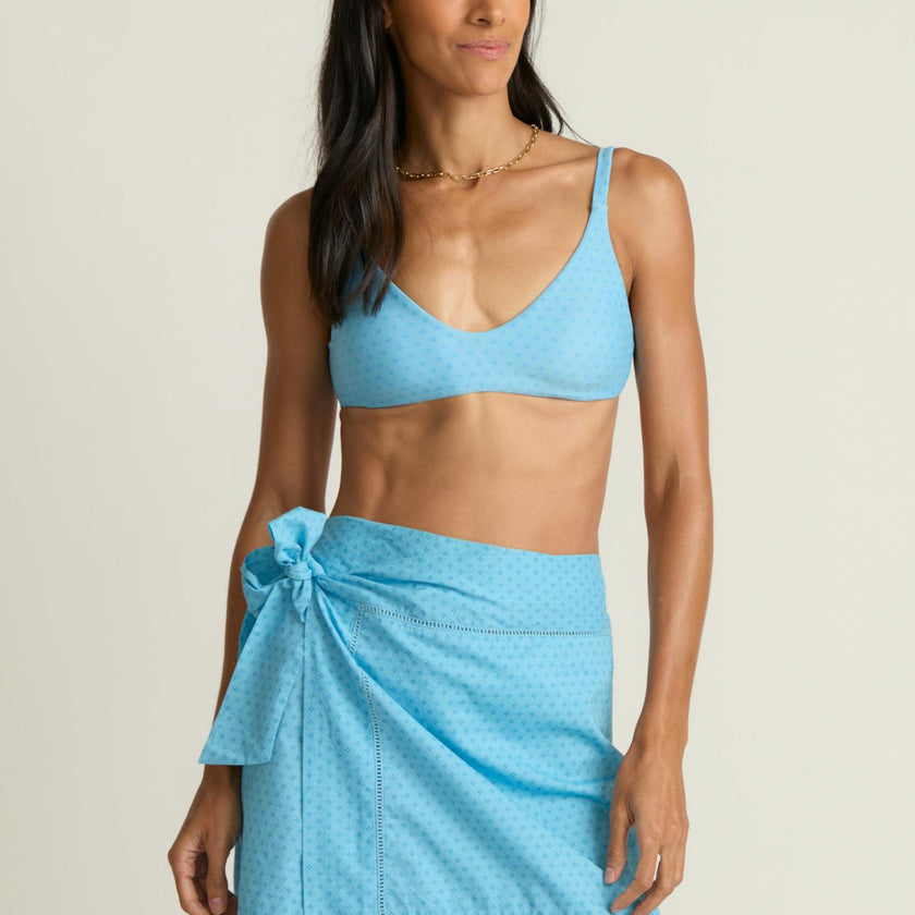 women's le marin dot scoop neck bikini top