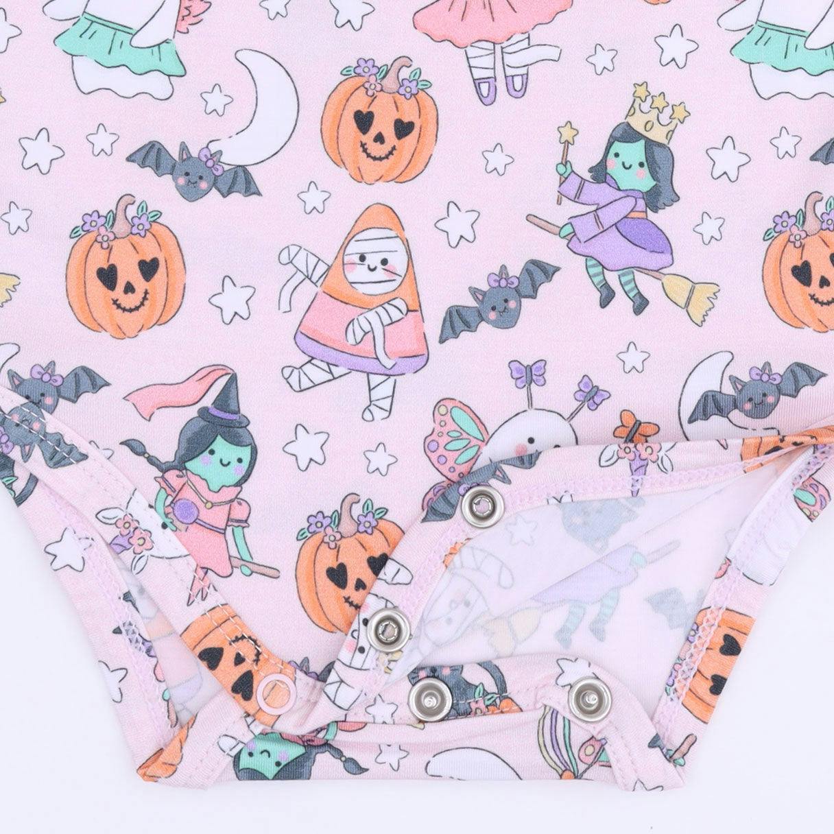 Halloween Monster Dress Up Pink - Long Sleeve Bodysuit