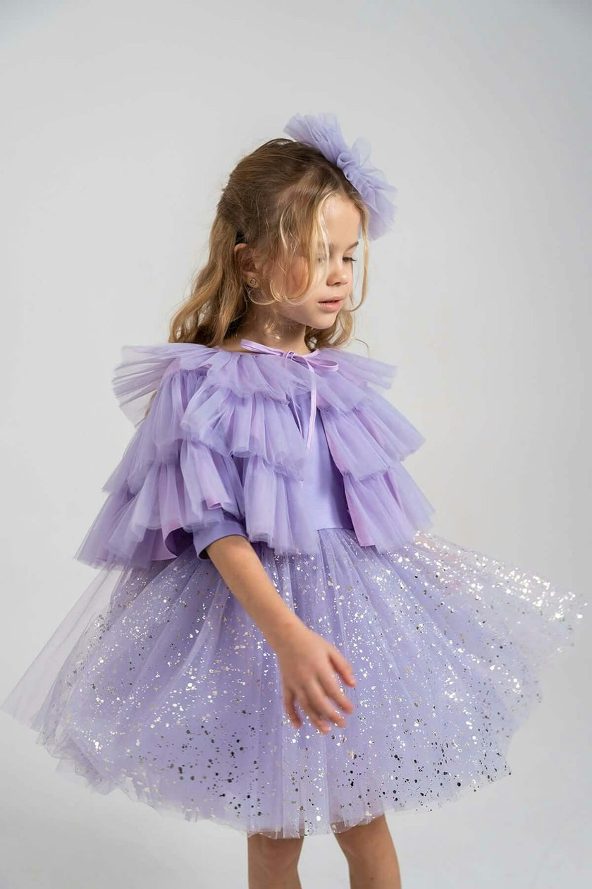 Shiny Lilac Dress Set