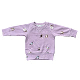 Girl's Raglan Sweatshirt Slate Daisy