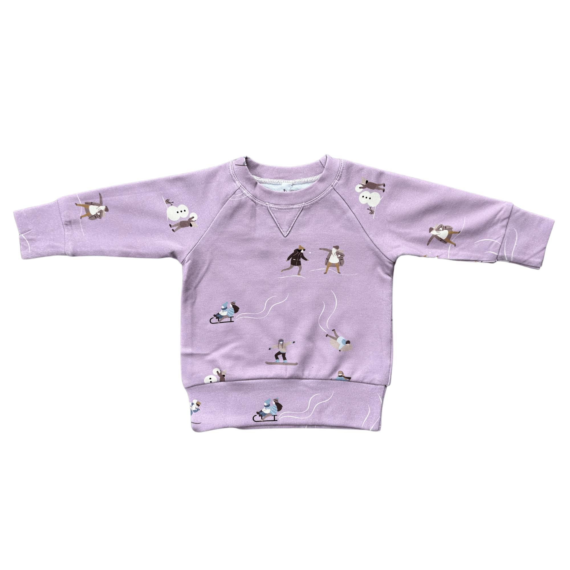 Girl's Raglan Sweatshirt Slate Daisy