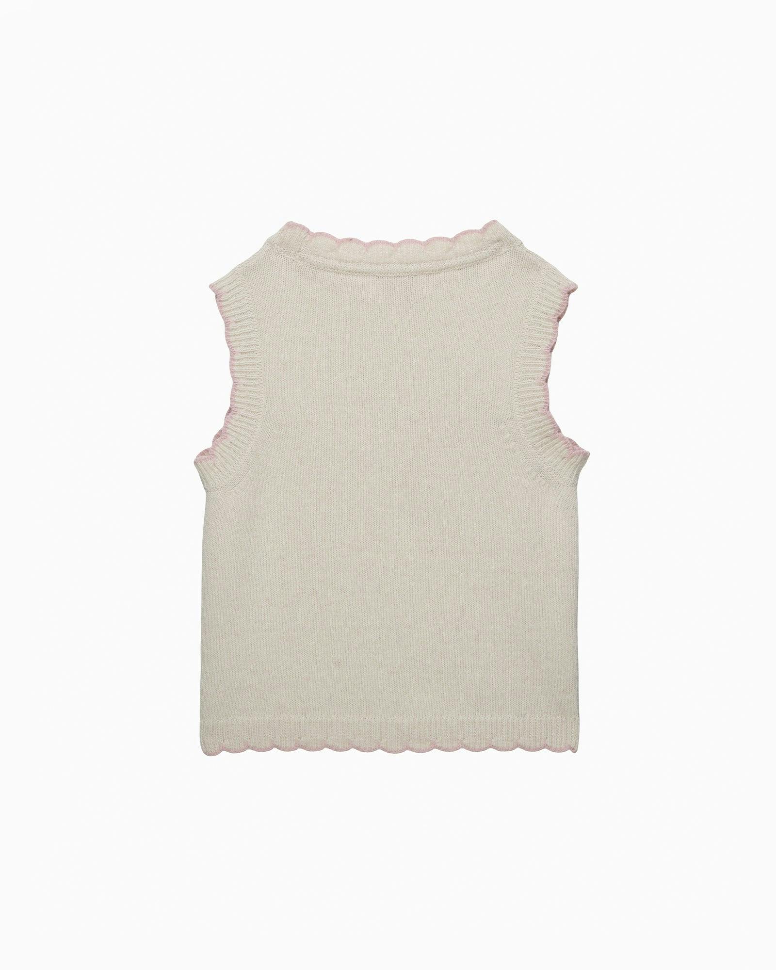 Knitted Tank Top in Ecru
