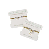 BIG SIS Gold Bead & White Letters Bracelet