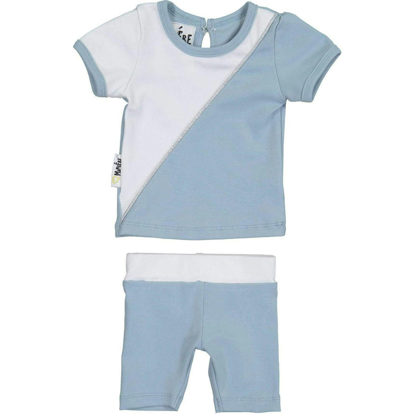 Diagonal Cording 2-Piece Top & Short Set
