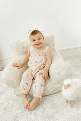 Tulip Printed Overall Soft Pink