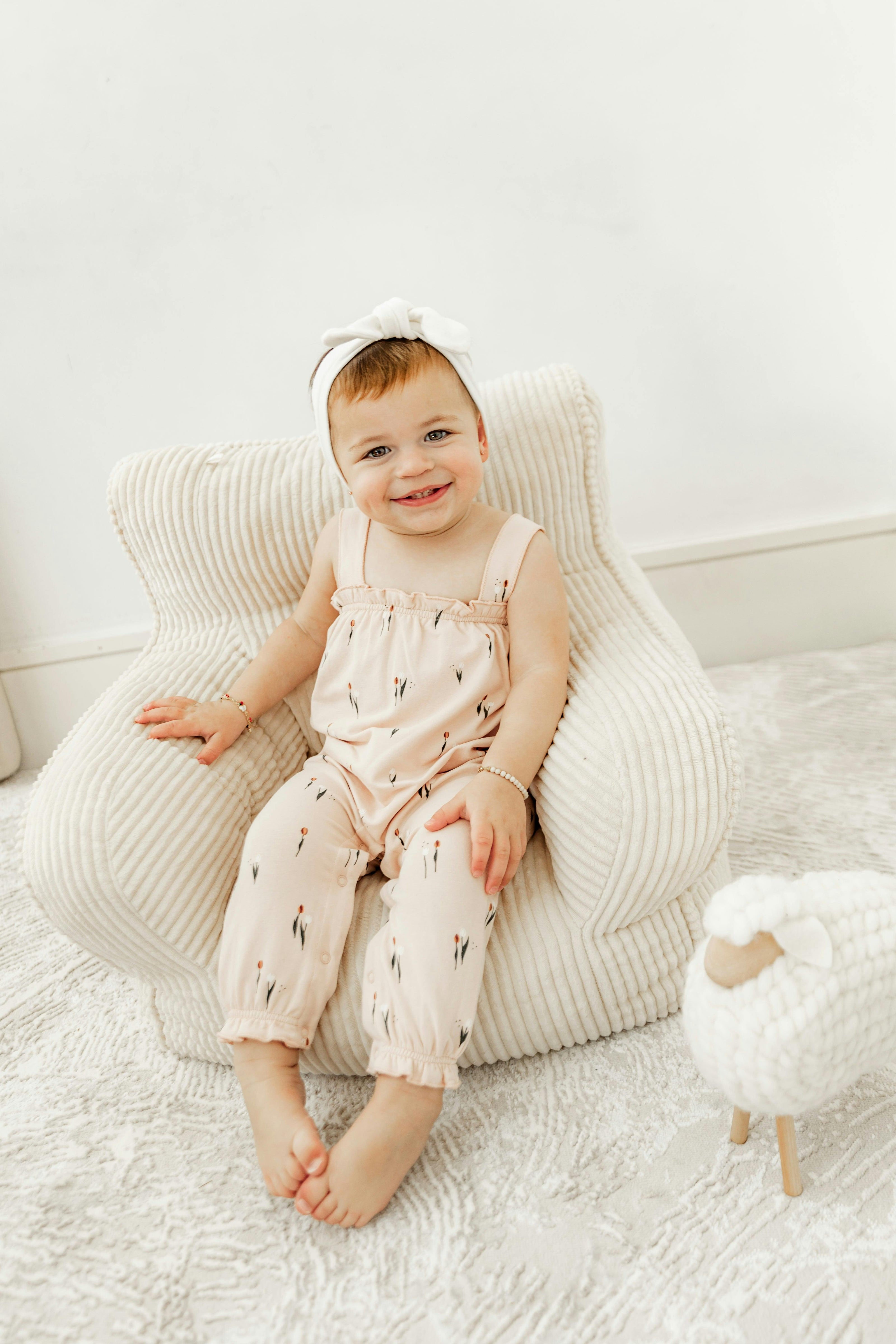 Tulip Printed Overall Soft Pink