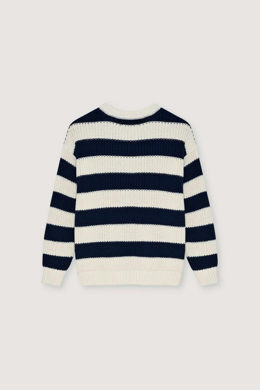 Musa Woman Jumper Summer Midnight Knit Stripes