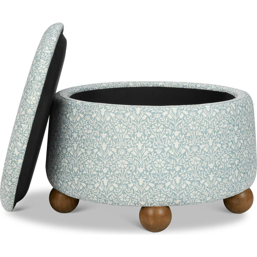 Tuffet Storage Ottoman Bellflowers