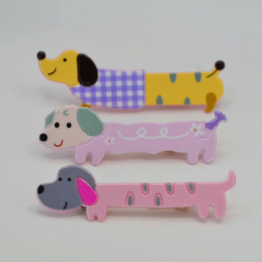 Cute Puppy Dog Hair Clips (Set of 3)