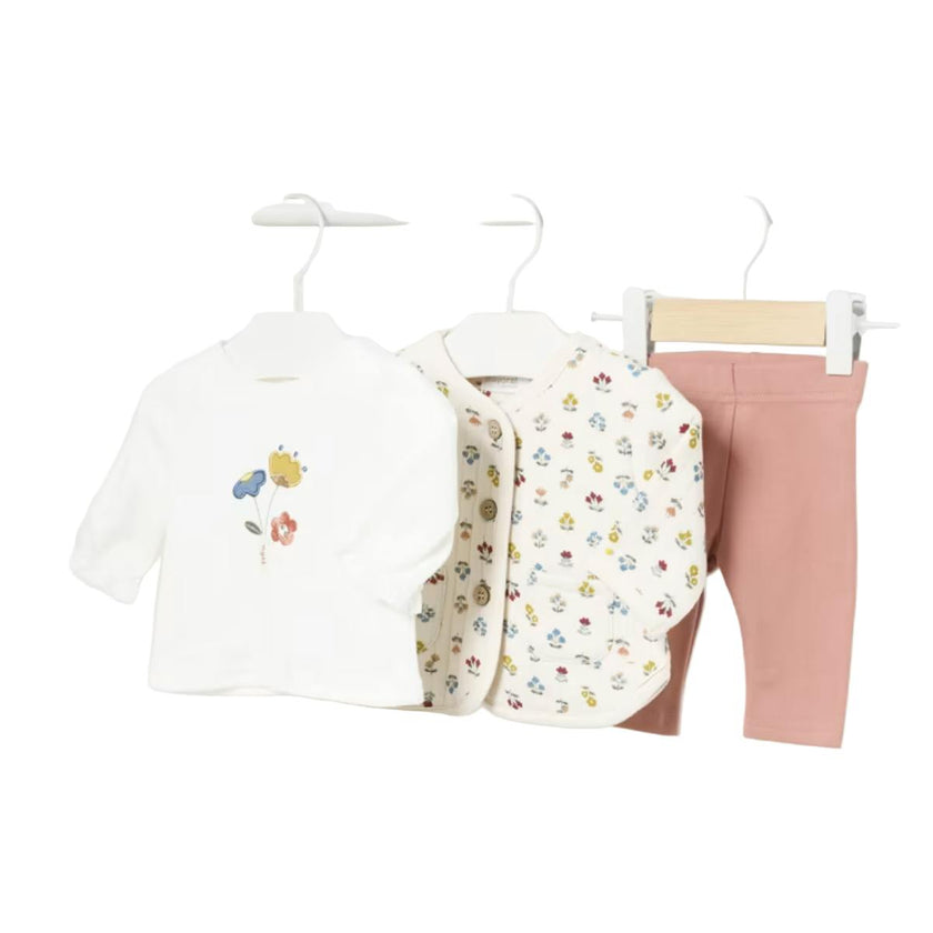 Newborn Girl 3 Piece Floral Set