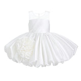 Ivory Zorina Party Dress with Floral Accent